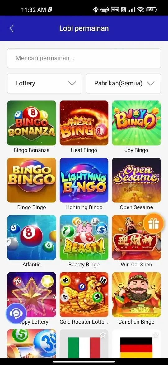 JKTOK - Permainan lotere dan bingo